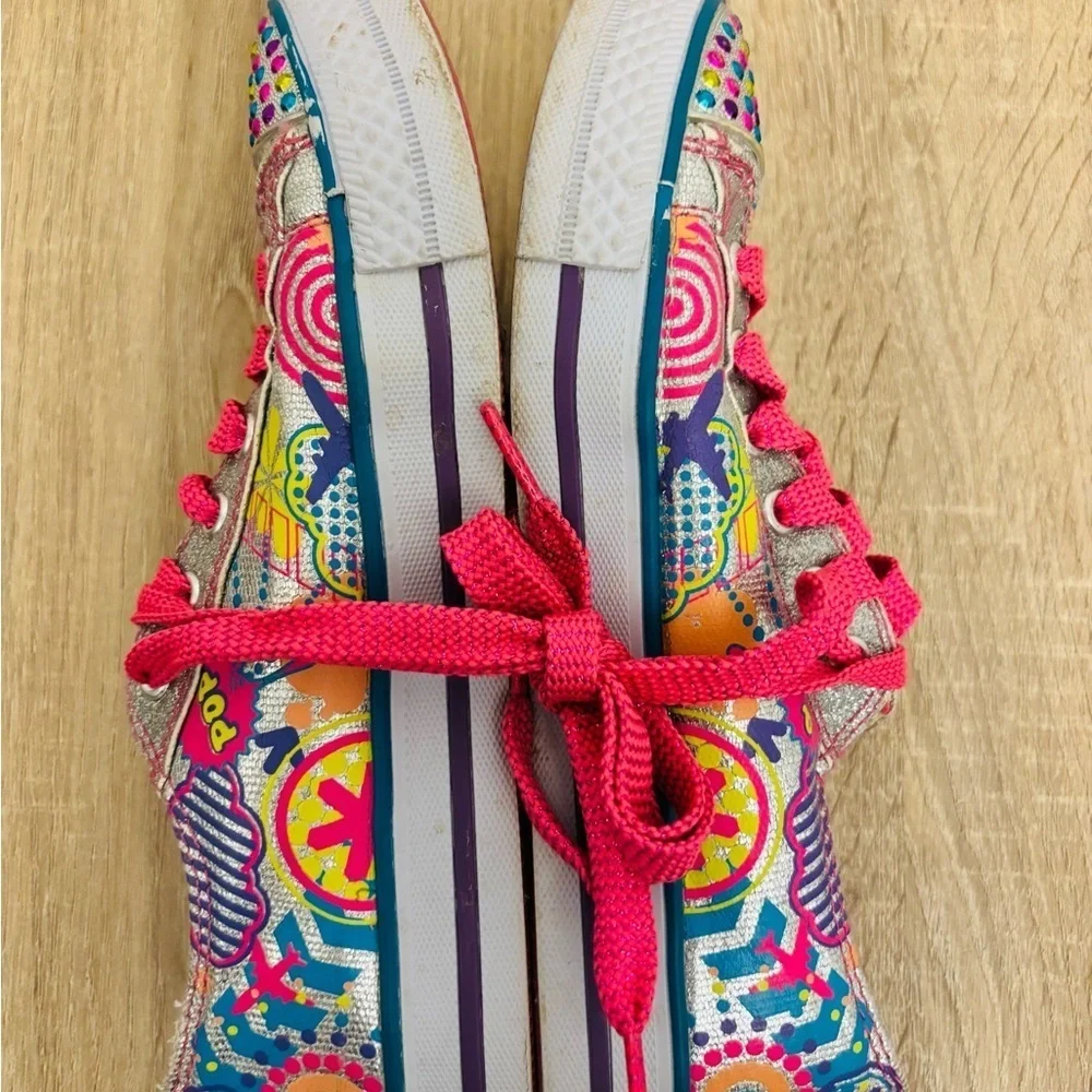 Skechers Kids' Colorful Light up Shoes - Pink and Multicolor